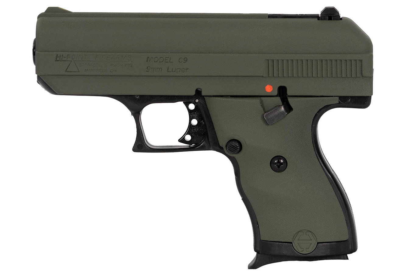 HI POINT C-9 9mm High-Impact Polymer Pistol with OD Green Frame